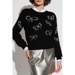 Kate Spade Round-neck Knitwear Black -Dame-strikkegensere Salg unnamed file 1005