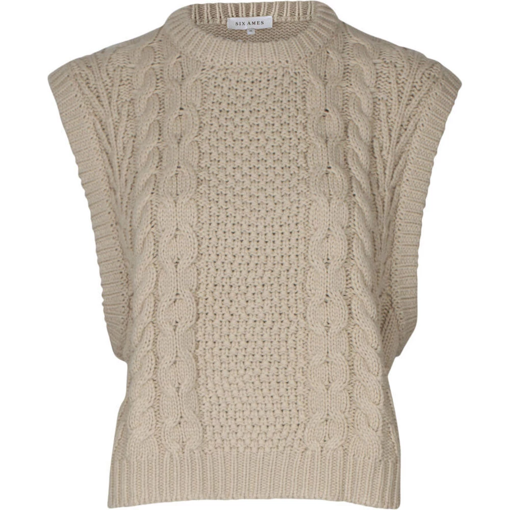 Six Ames Karina Genser Vest Beige 1 Six Ames Karina Genser Vest Beige