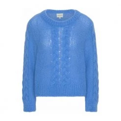 American Dreams Louisa Cable Knit Pullover Blue