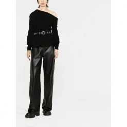 Alexander McQueen Round-neck Knitwear Black -Dame-strikkegensere Salg unnamed file 1127