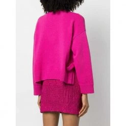 Valentino Round-neck Knitwear Pink -Dame-strikkegensere Salg unnamed file 1166