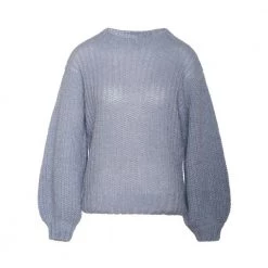 Arnie Says Lyseblå Arniesays: Finley Genser Blue -Dame-strikkegensere Salg unnamed file 1184