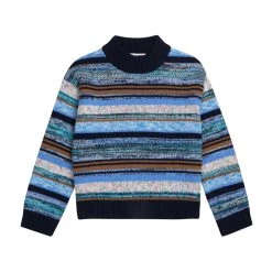 Munthe Round-neck Knitwear Blue -Dame-strikkegensere Salg unnamed file 1187