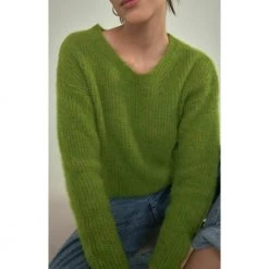 American Vintage East Jumper - Spring Melange Green -Dame-strikkegensere Salg unnamed file 1196