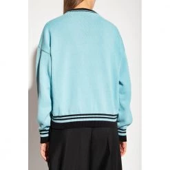 Versace Sweater With Medusa Head Blue