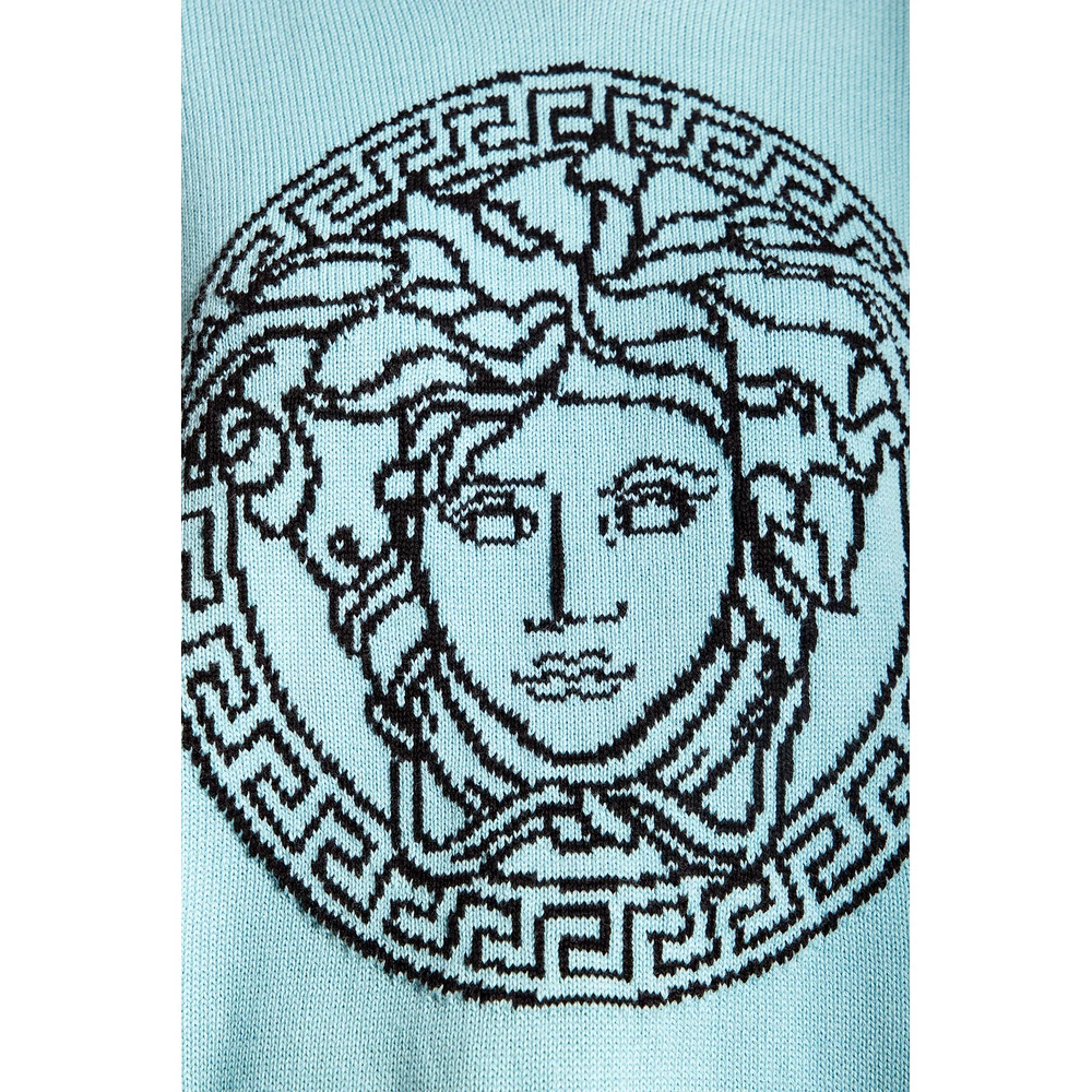 Versace Sweater With Medusa Head Blue 2 Versace Sweater With Medusa Head Blue - Bilde 2