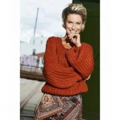 Rød 2-Biz Bobo Knit Blouse Genser Red