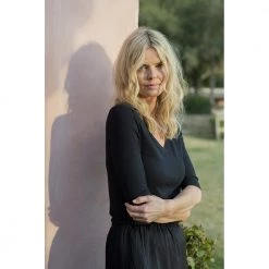 Arnie Says Sort Arniesays: Eileen Rib T-Shirt Black -Dame-strikkegensere Salg unnamed file 1272