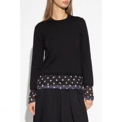 Comme Des Garçons Wool Sweater Black 9 Comme Des Garçons Wool Sweater Black -Dame-strikkegensere Salg unnamed file 1365
