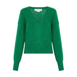 Victoria Beckham V-neck Knitwear Green -Dame-strikkegensere Salg unnamed file 1386