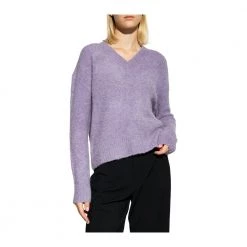 Samsøe Samsøe Mila V-neck Sweater Purple -Dame-strikkegensere Salg unnamed file 1460