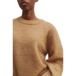 Second Female Brook Knit Drop Shoulder New Tobacco Brown Brown -Dame-strikkegensere Salg unnamed file 1473