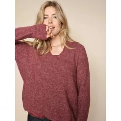 MOS MOSH Round-neck Knitwear Red
