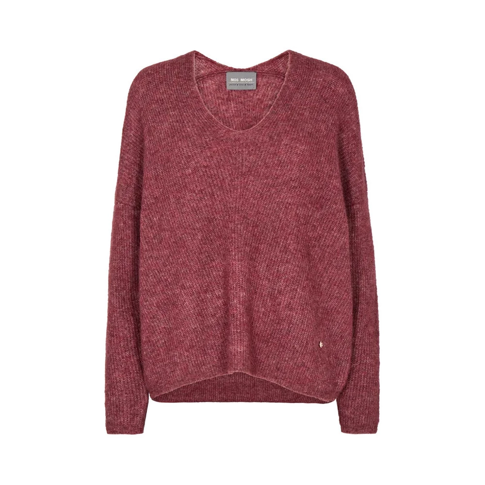 MOS MOSH Round-neck Knitwear Red 3 MOS MOSH Round-neck Knitwear Red - Bilde 3