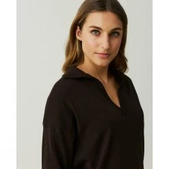 Mørkebrun Lexington Clothing Heather Merino Polo Shirt Overdeler Brown -Dame-strikkegensere Salg unnamed file 1524