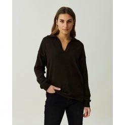 Mørkebrun Lexington Clothing Heather Merino Polo Shirt Overdeler Brown -Dame-strikkegensere Salg unnamed file 1525