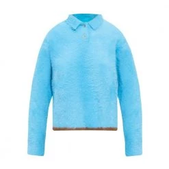 Jacquemus Neve Sweater Blue -Dame-strikkegensere Salg unnamed file 1554