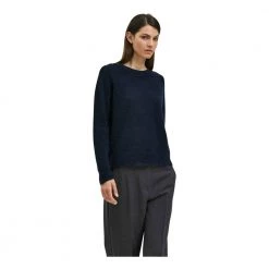 Selected Femme Round-neck Knitwear Blue 9 Selected Femme Round-neck Knitwear Blue -Dame-strikkegensere Salg unnamed file 156