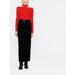 Alexander McQueen Round-neck Knitwear Red -Dame-strikkegensere Salg unnamed file 1615