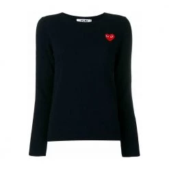 Comme Des Garçons Round-neck Knitwear Blue