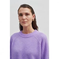 Lyselilla Second Female Brookline Knit O-Neck Genser Purple -Dame-strikkegensere Salg unnamed file 1701