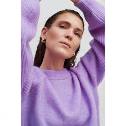 Lyselilla Second Female Brookline Knit O-Neck Genser Purple -Dame-strikkegensere Salg unnamed file 1703
