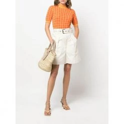 Tory Burch Round-neck Knitwear Orange