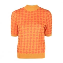 Tory Burch Round-neck Knitwear Orange -Dame-strikkegensere Salg unnamed file 1731