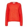 Selected Femme Ivi Ls Knit O-Neck - Fiesta Red