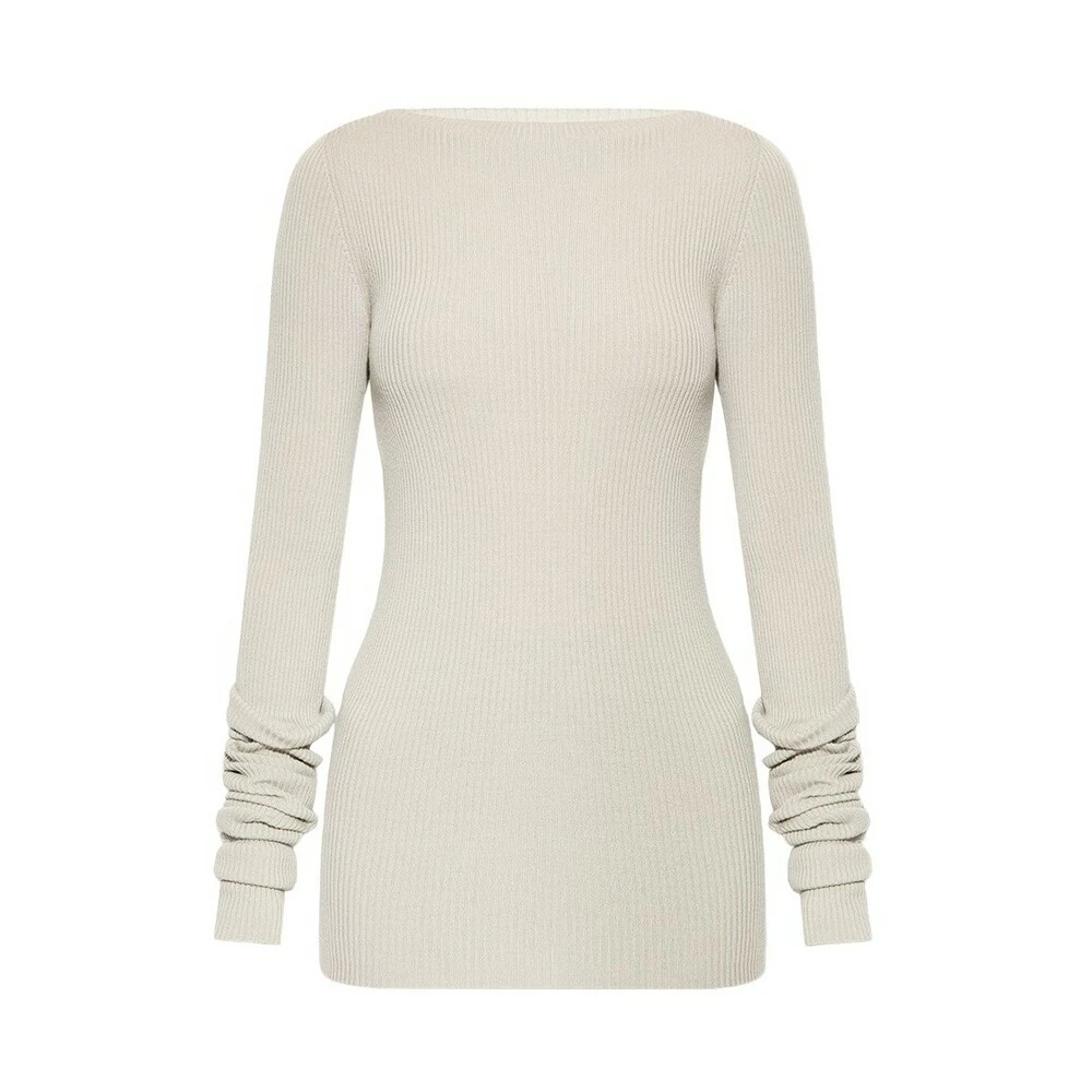 Rick Owens Top With Cut-out Gray 1 Rick Owens Top With Cut-out Gray