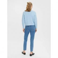 LyseblÄ Vero Moda Vmwinnie Structure Ls O-Neck Blouse Genser Blue