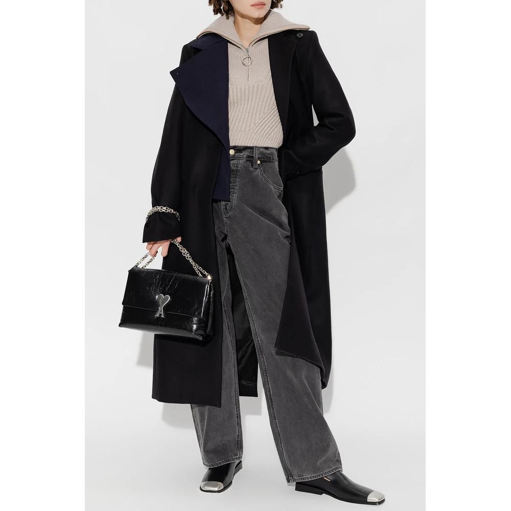 Ami Paris Wool Sweater With Collar Beige 5 Ami Paris Wool Sweater With Collar Beige - Bilde 5