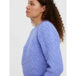 Blå Vero Moda Vmlola Ls O-Neck Blouse Ga Genser Blue -Dame-strikkegensere Salg unnamed file 1824