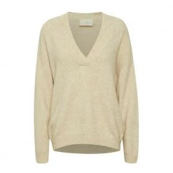 Karen By Simonsen V-Neck Strik 10103293 Beige