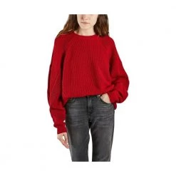 IRO Kalaba Sweater Red -Dame-strikkegensere Salg unnamed file 1841