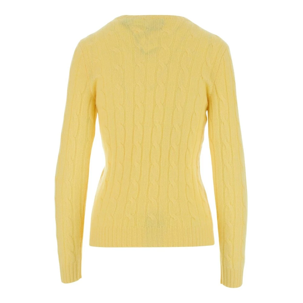 Ralph Lauren Sweater Made Of Pure Cashmere Yellow 1 Ralph Lauren Sweater Made Of Pure Cashmere Yellow
