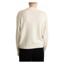 Dolce & Gabbana ROUND NECK KNITWEAR White -Dame-strikkegensere Salg unnamed file 1853