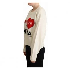Dolce & Gabbana ROUND NECK KNITWEAR White -Dame-strikkegensere Salg unnamed file 1854