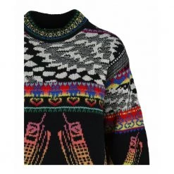 Stella McCartney Keep In Touch Oversized Wool Sweater Black