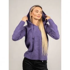 Patrizia Pepe Round-neck Knitwear Purple -Dame-strikkegensere Salg unnamed file 1950