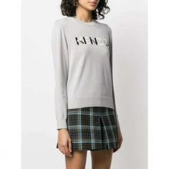 Kenzo Round-neck Knitwear Gray -Dame-strikkegensere Salg unnamed file 1960