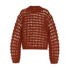 Forte Forte Sweater With Openwork Knit Brown -Dame-strikkegensere Salg unnamed file 1972