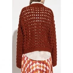 Forte Forte Sweater With Openwork Knit Brown -Dame-strikkegensere Salg unnamed file 1973