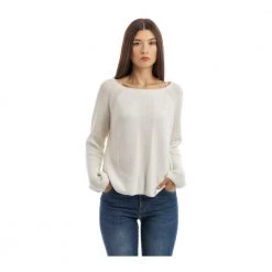 Manila Grace Round-neck Knitwear White -Dame-strikkegensere Salg unnamed file 2004