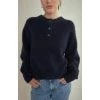 Navy American Vintage East Button Jumper Klær Blue
