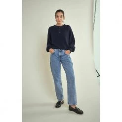 Navy American Vintage East Button Jumper Klær Blue -Dame-strikkegensere Salg unnamed file 2010