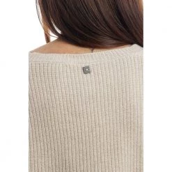 Manila Grace V-neck Knitwear Beige -Dame-strikkegensere Salg unnamed file 2024