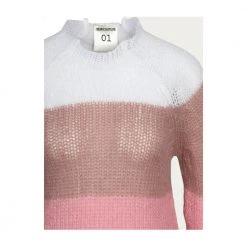 Semicouture Sweater With Stripes Pink