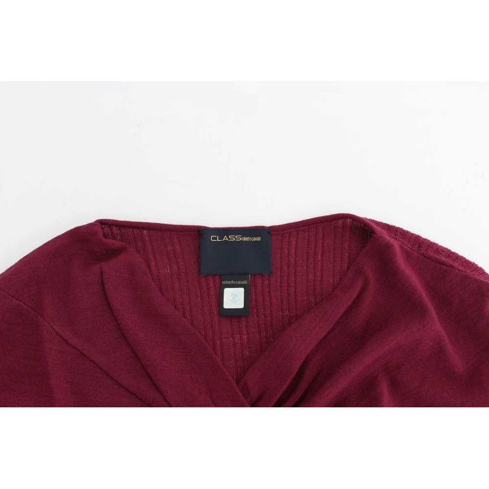 Roberto Cavalli Knitted Wool Sweater Purple 5 Roberto Cavalli Knitted Wool Sweater Purple - Bilde 5