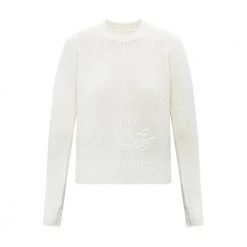 Jil Sander Sweater With Logo White -Dame-strikkegensere Salg unnamed file 2144